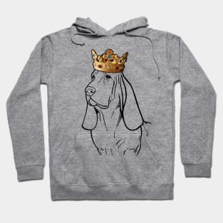 Basset Hound Dog King Queen Wearing Crown Hoodie